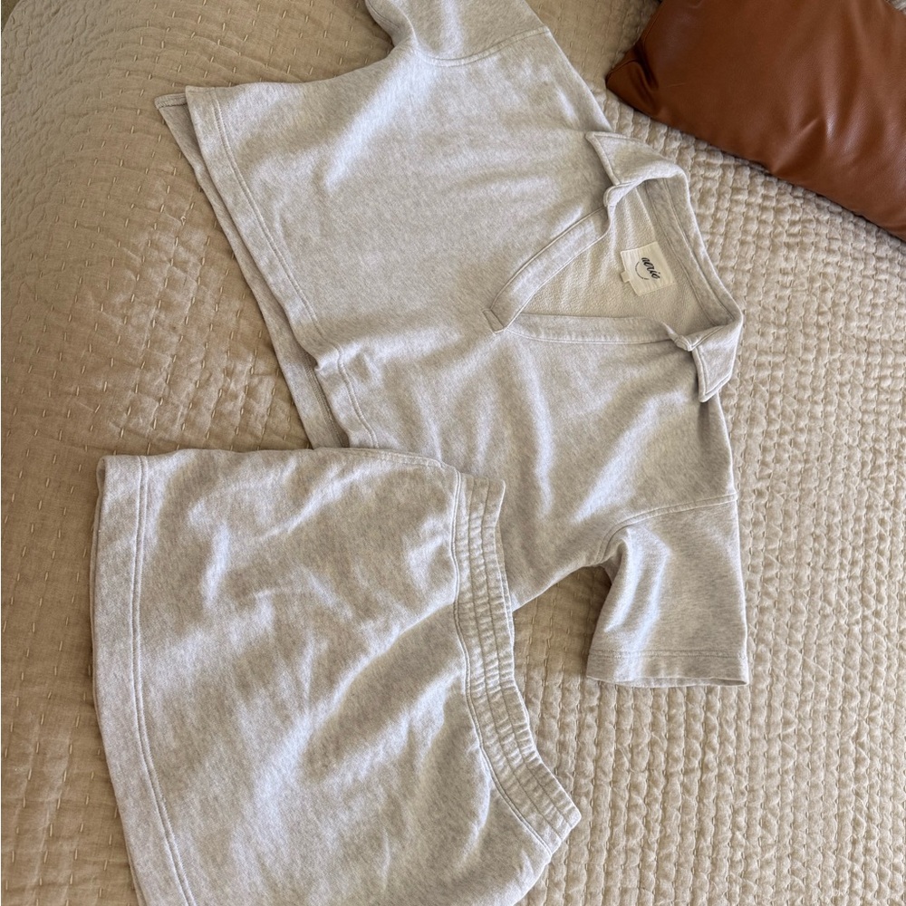 Aerie Gray Skirt Set